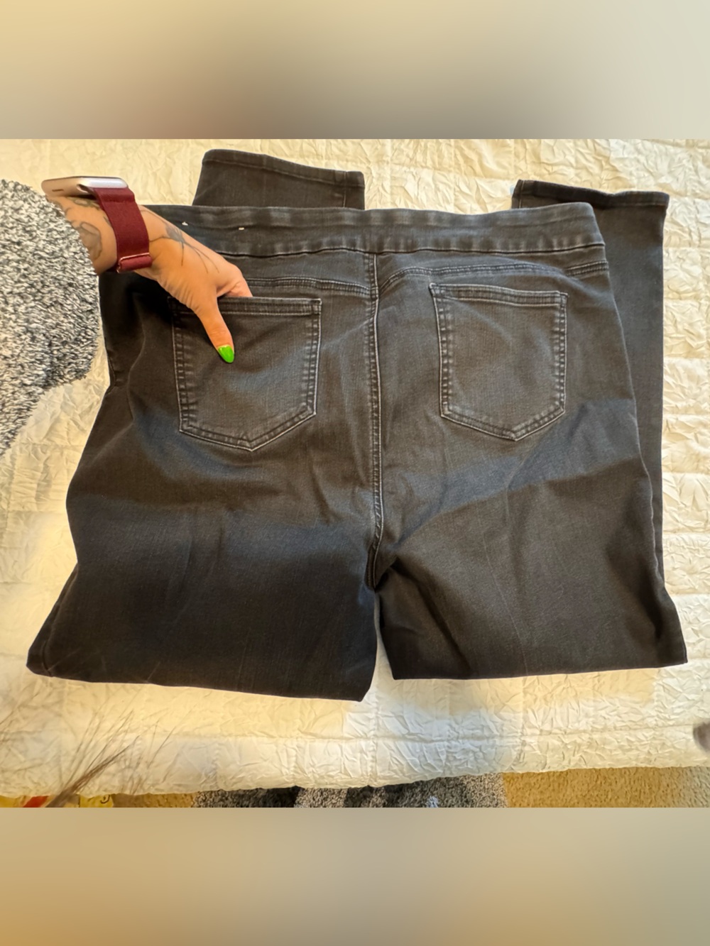 Chico's Women's Straight Jeans in Dark Gray - Picture 3 of 4